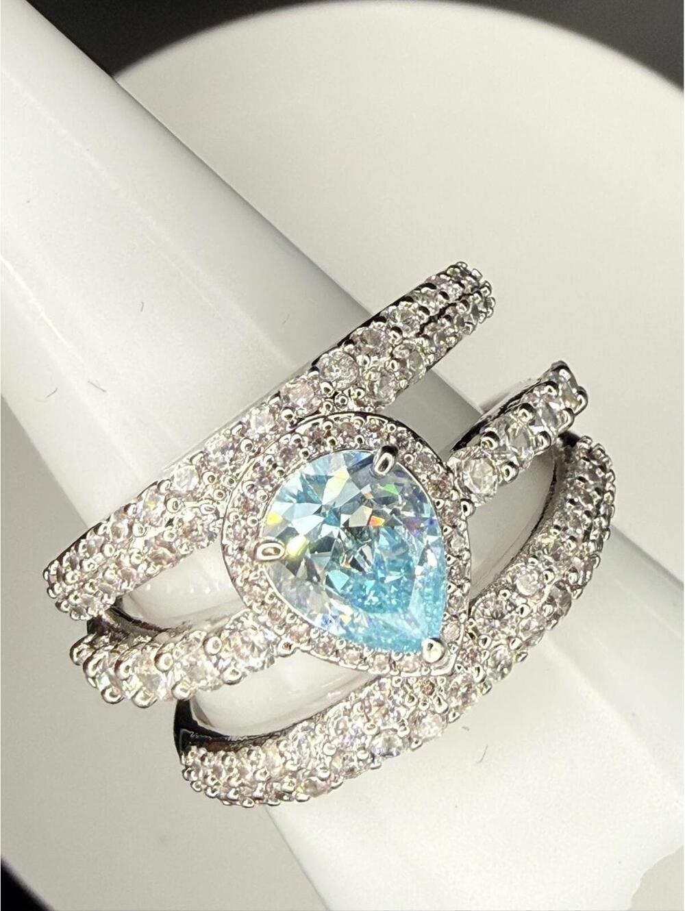 Bomb Party With Pure Confidence Aquamarine Ring Size 11